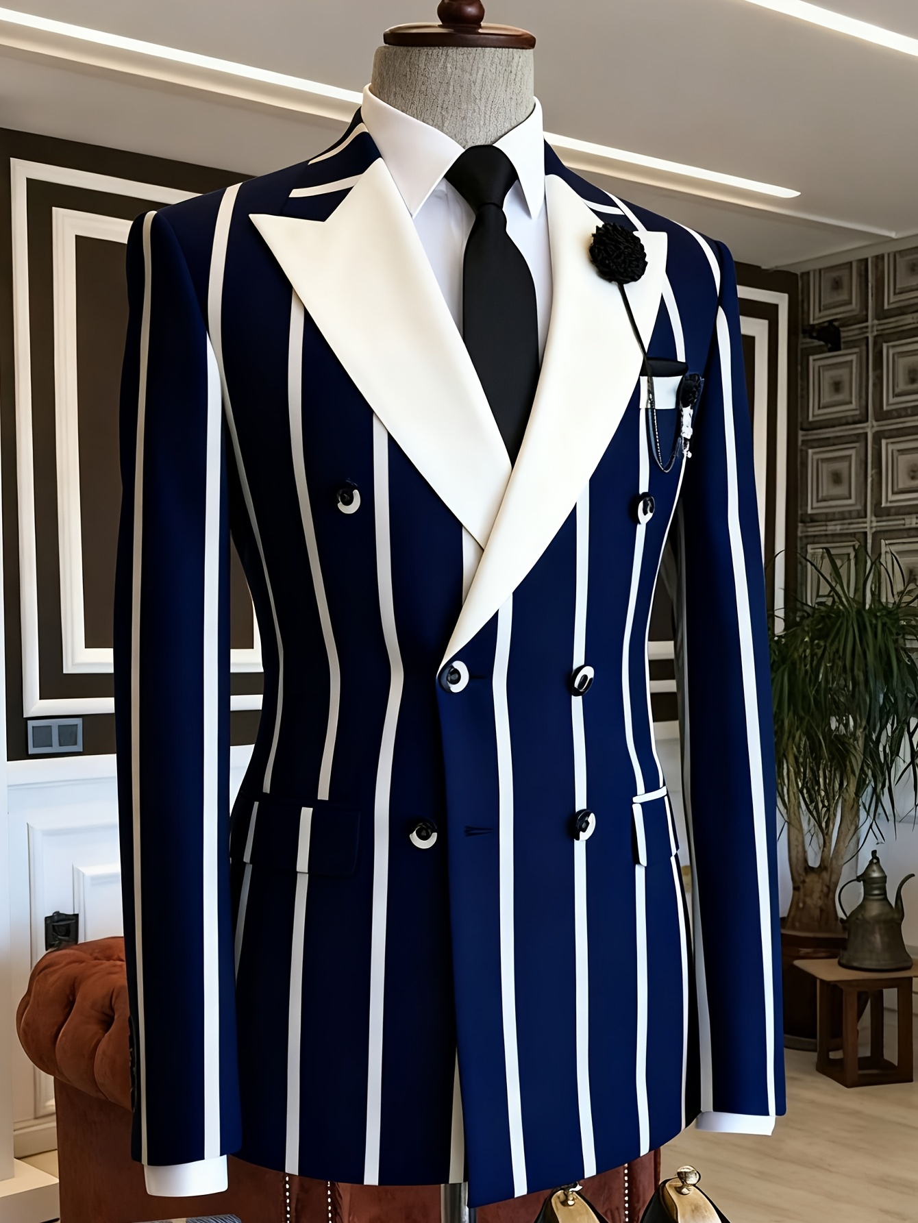 Men Formal Wear Outfits - Blazer Masculino Slim Fit para Negócios,