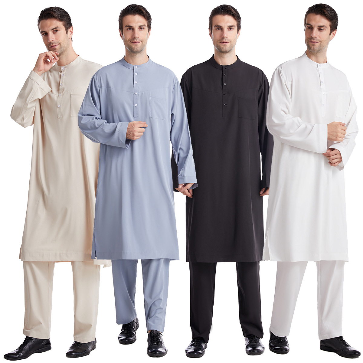 Men Formal Wear Dubai - Homens muçulmanos jubba thobe 2 pice