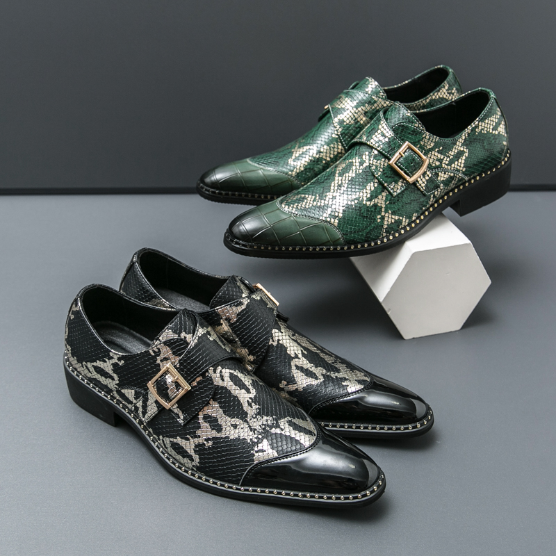 Sapatos Clássicos Retro Le Fu  - Men Formal Wear Green avaliação e preço