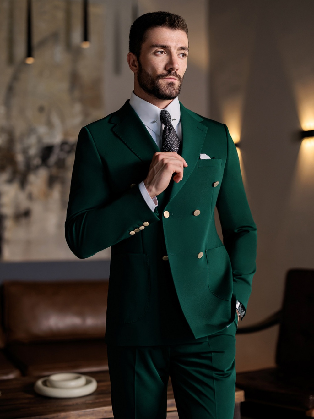 Ternos Slim Fit Verdes para Ho - Men Formal Wear Green avaliação e preço