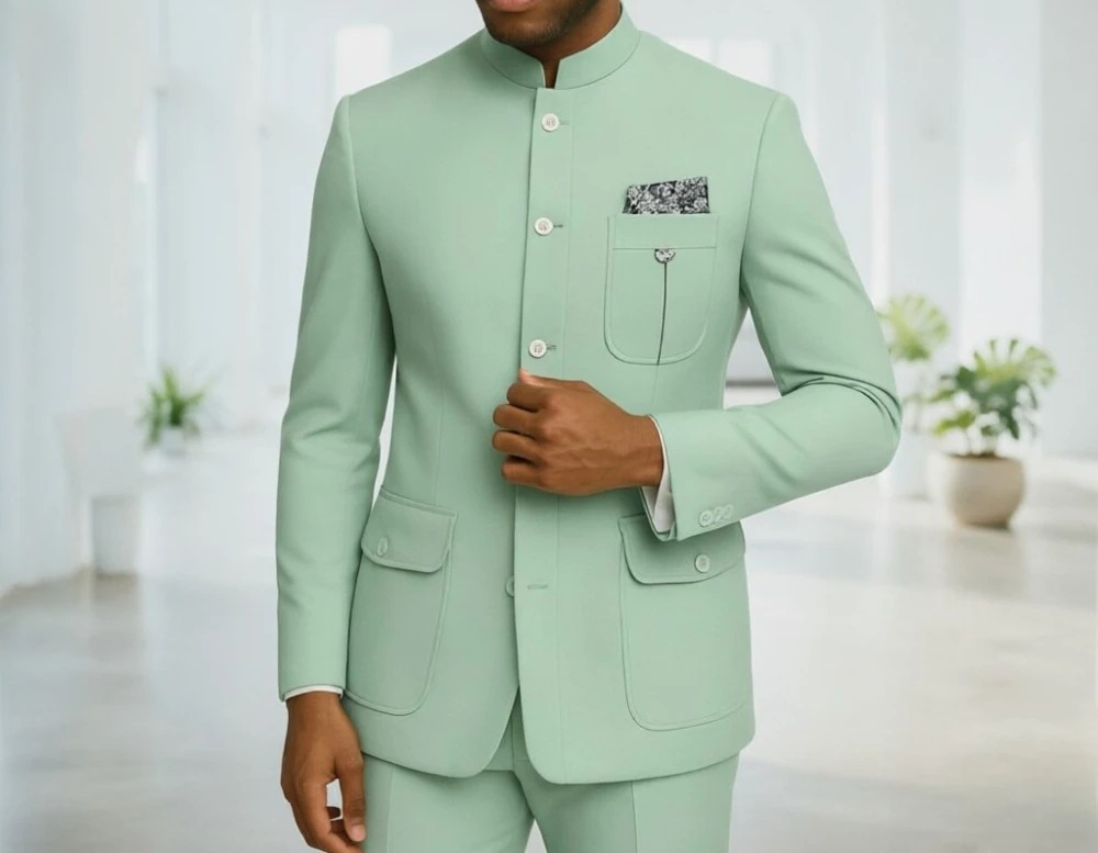Ternos Safari Masculinos Premi - Men Formal Wear Green avaliação e preço