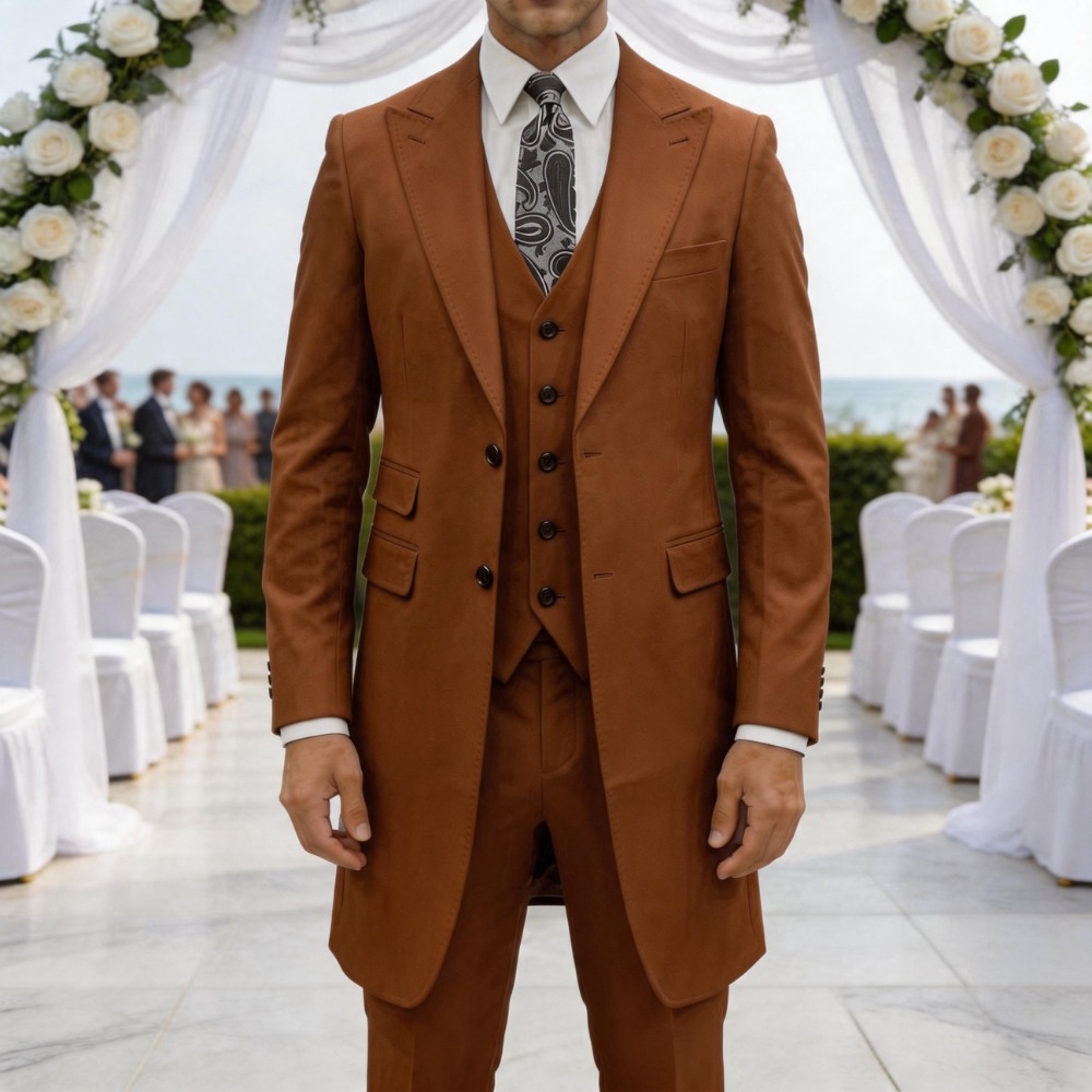 Terno Slim Fit de 3 Peças para - Men Formal Wear Outfits avaliação e preço