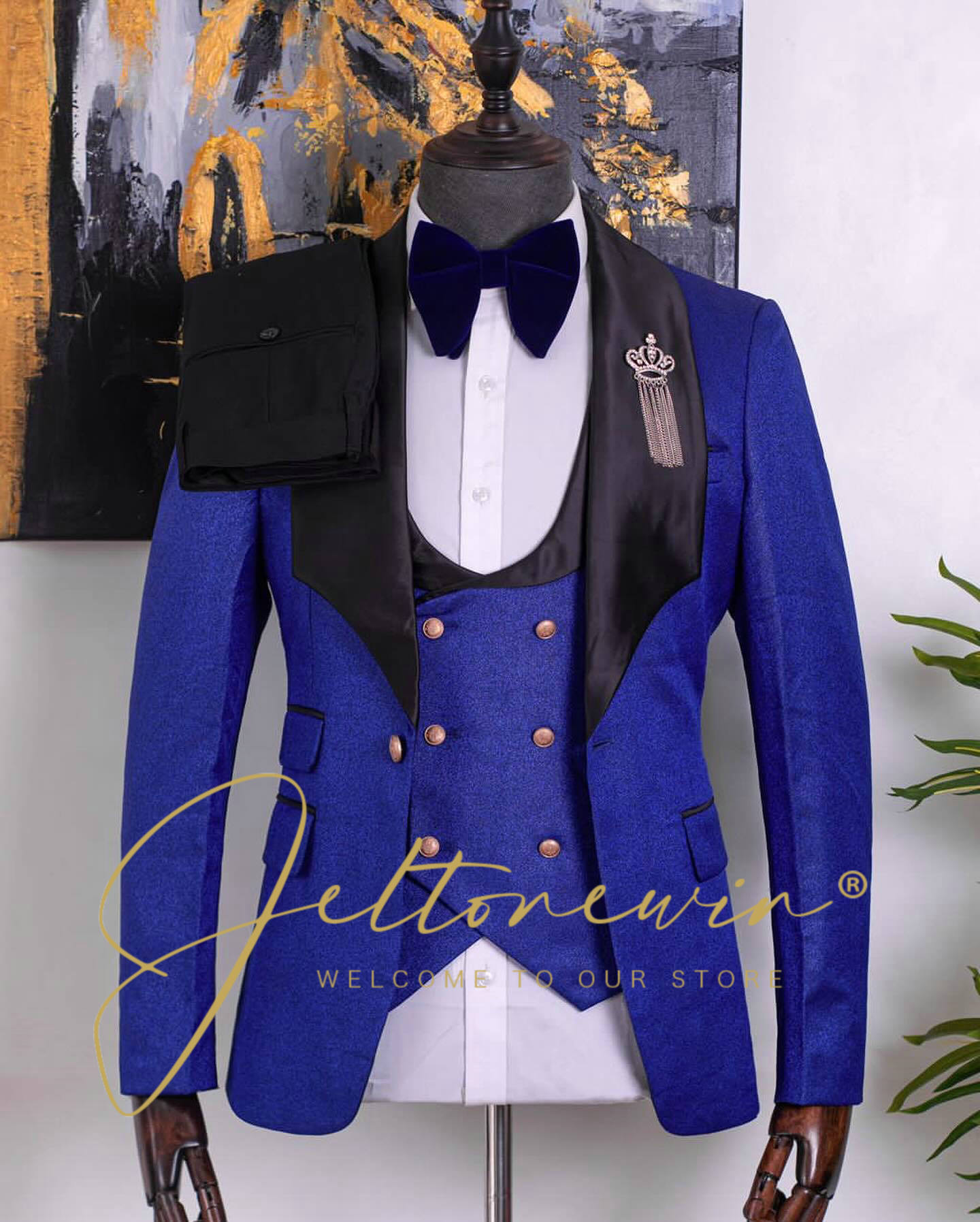Conjunto de terno smoking verd - Men Formal Wear Green avaliação e preço