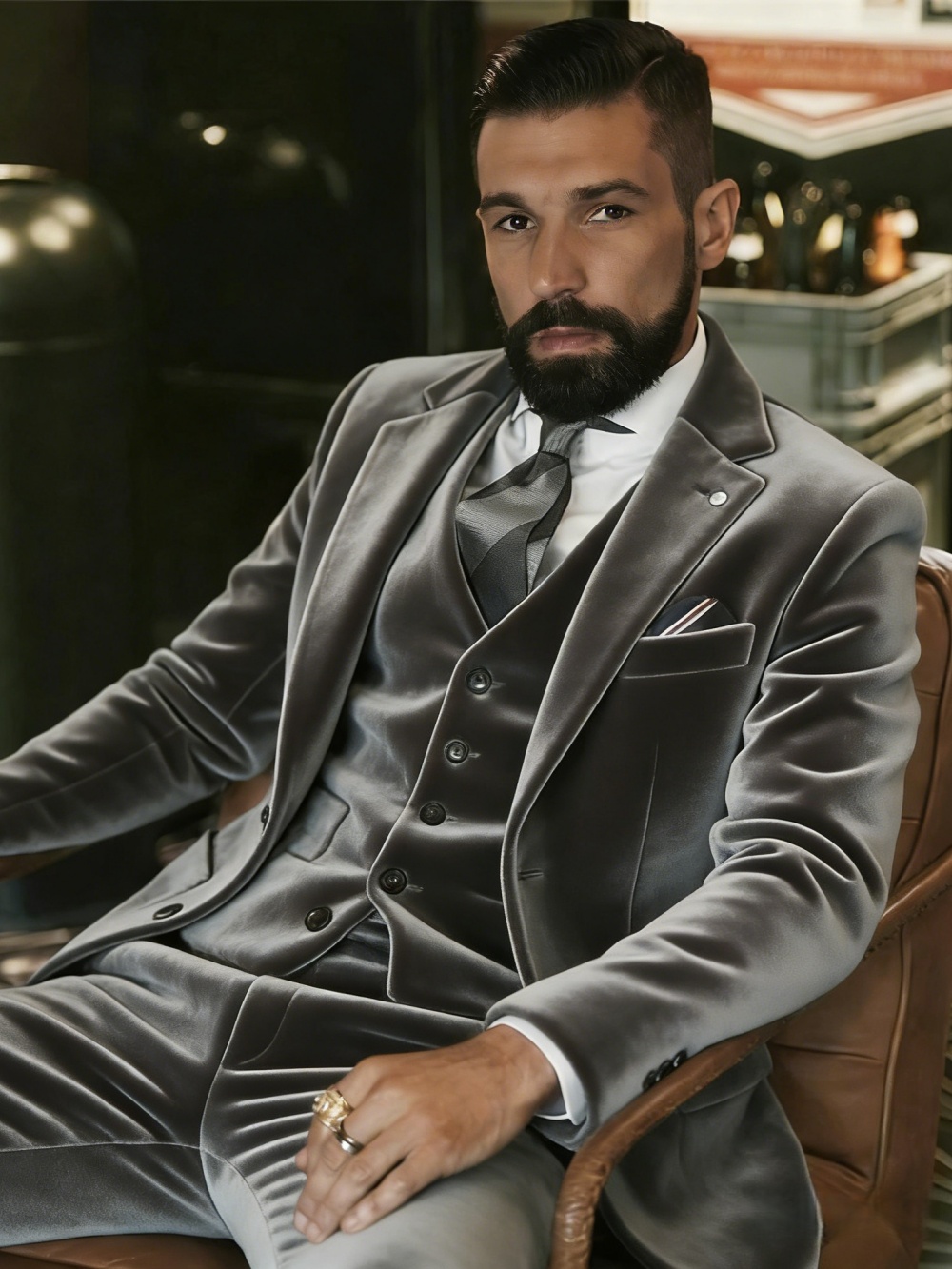 Ternos de Veludo Masculinos 3  - Men Formal Wear Outfits avaliação e preço