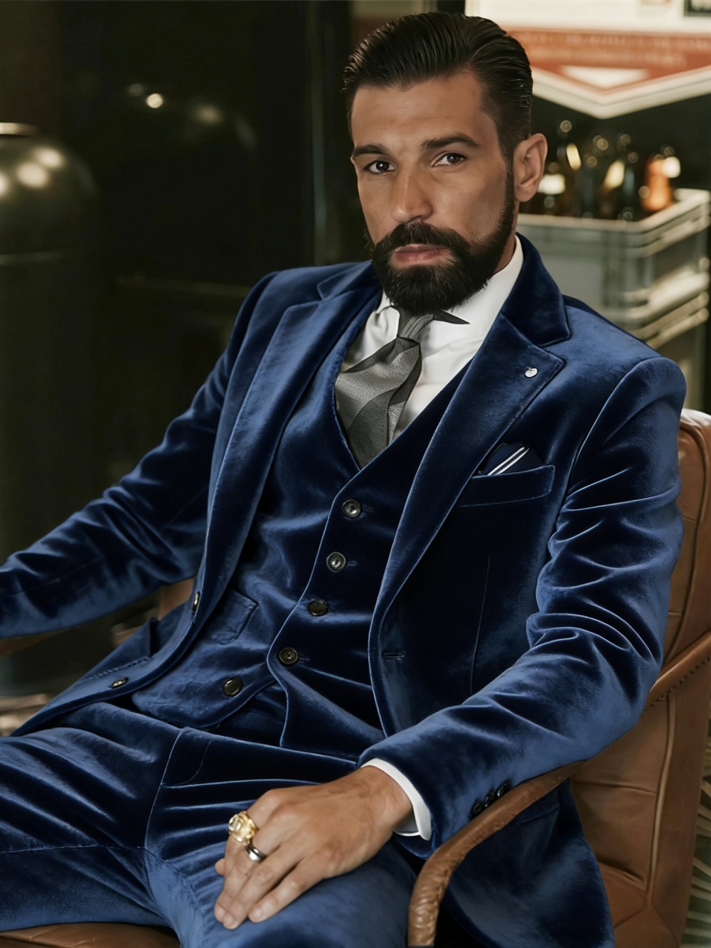 Ternos de Veludo Masculinos 3  - Men Formal Wear Outfits avaliação e preço