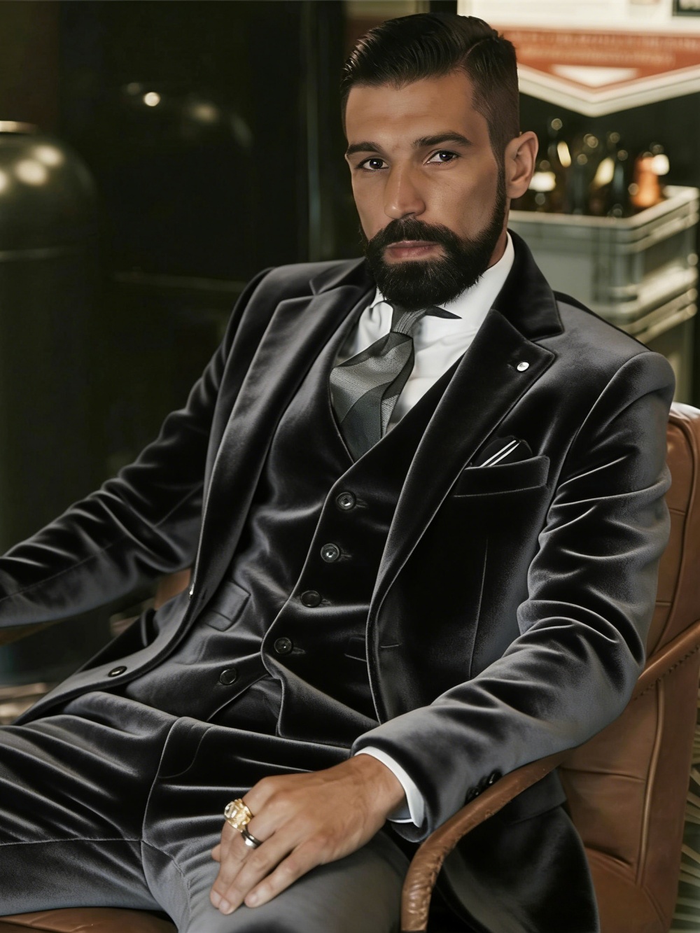Ternos de Veludo Masculinos 3  - Men Formal Wear Outfits avaliação e preço