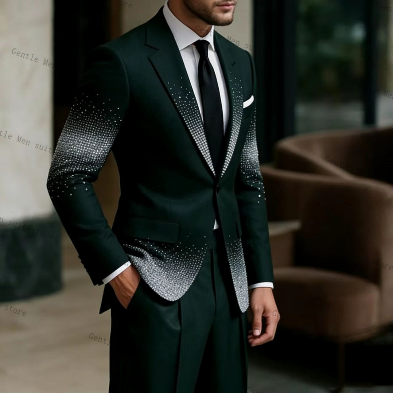 Conjunto de Terno Verde Mascul - Men Formal Wear Green avaliação e preço